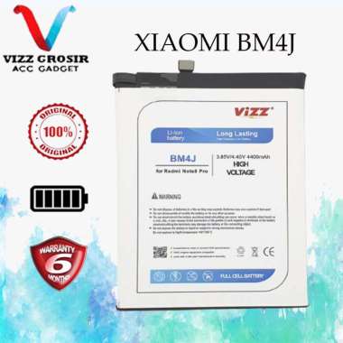 Baterai Vizz Xiaomi BM4J Batre Redmi Note 8 Pro Original