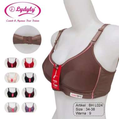 Sici Busana - BH Wanita Merek Lydyly Tanpa Kawat Busa Tipis Art L024 Sport Bra Sexy MULTICOLOR 36B