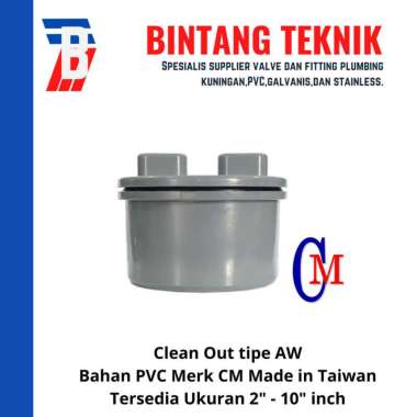 Clean Out 6" inch PVC AW Merk CM Taiwan PVC