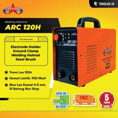 PAKET MESIN LAS TRAVO LAS ARC 120 H DAESUNG BANYAK BONUS