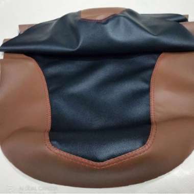 KULIT jok motor beat karbu/Sarung jok motor honda beat new/fi/pop/street beat fi/street/pop coklat m