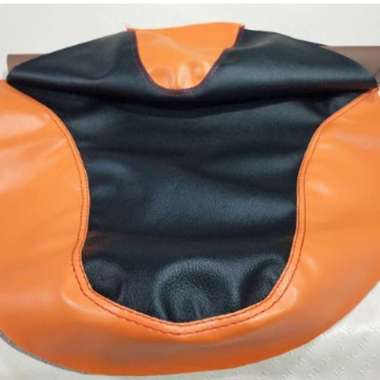KULIT jok motor beat karbu/Sarung jok motor honda beat new/fi/pop/street beat fi/street/pop orange h
