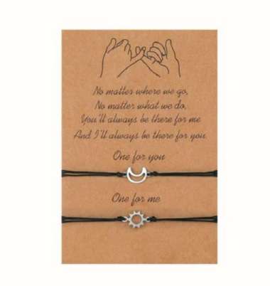 OEM ONE-K65 Gelang Tali Persahabatan Anyaman Korean Fashion Gelang BFF Gelang Pasangan Sahabat Gelan