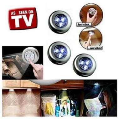 SSA Stick N Click Lamp 3 Mata LED/Lampu Tempel Emergency/Stick Touch Lamp