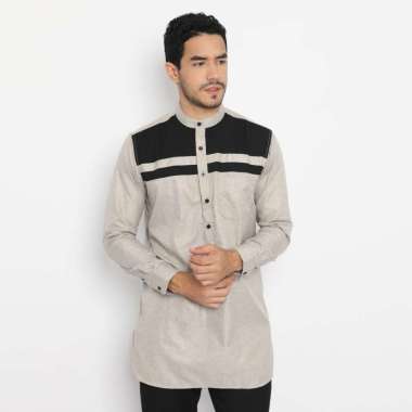 Platini Kemeja Kurta Pria Lengan Panjang Katun Cream 86021 S