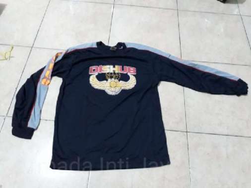 Kaos|Kaos kombinasi|Kaos Kombinasi Dishub Lengan Panjang Biru Dongker