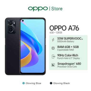 OPPO A76 RAM 6/128GB GARANSI RESMI