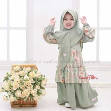 Kaaffah Promo Gamis anak perempuan set jilbab umur 1 2 3 4 5 6 7 8 tahun Nadeera series Bahan Rayon 
