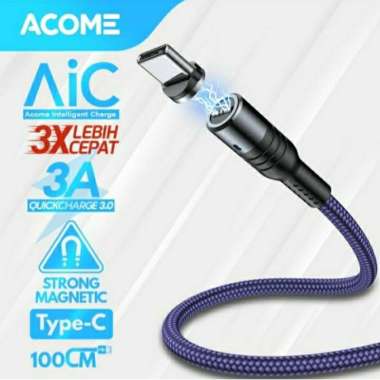 Michiro Kabel Data 3 in 1 Magnetic Charging Magnetic Charging Cable for Type-c Device Purple
