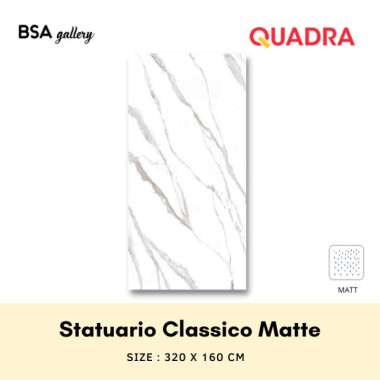 QUADRA GRANITE BIG SLAB STATUARIO CLASSICO DOFF GRANIT LANTAI DINDING