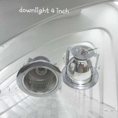 Downlight 4 inch Silver Model Philips/Fiting Fitting Lampu Tanam 4"