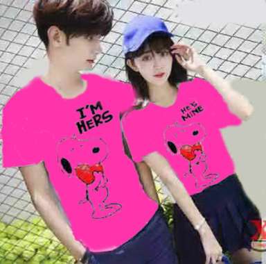 KAOS COUPLE PASANGAN REMAJA KAPELAN PACAR KAOS COPLE KOPLE BAJU CAUPLE KOPEL PINK 0407