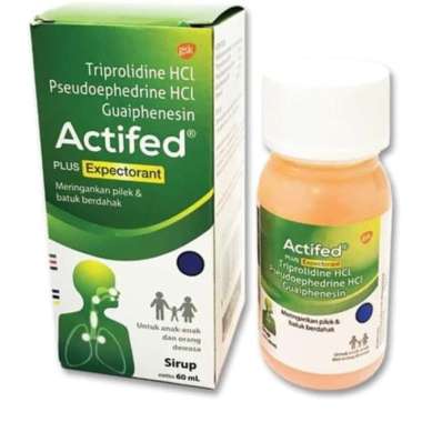 Actifed Plus Cough Suppressant (Merah) 60 ml & Actifed Plus Expectorant (Hijau) 60 ml Actifed Plus E