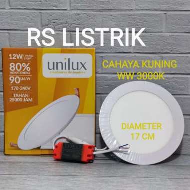 downlight led panel 12w 12 watt ib bulat CAHAYA KUNING WARM WHITE 30K