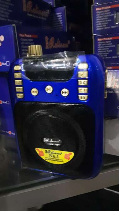 SPEAKER AL QURAN RL4049 / SERI RL 4012BT (BLUETOOTH) / CHIP 16 GB FULL Biru