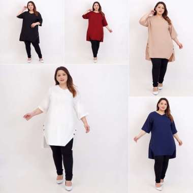 BAJU BLOUSE TUNIK WANITA JUMBO LD 120cm XXL XXL BIGSIZE OVERSIZE 016 BAJU HAMIL POLOS PANJANG KASUAL