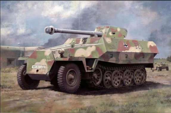 Truk Sd.Kfz.251/22 Ausf.D Skala 1:35 Mokit Dragon