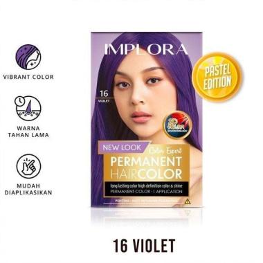 IMPLORA New Permanent Hair Color / Cat Rambut / Perwarna Rambut/ Semir 16 - Violet