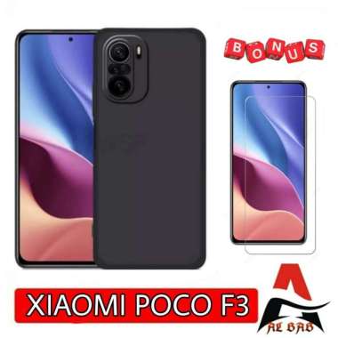Softcase XIAOMI POCO F3 (2021) Paket Casing dan Tempered Glass Bening
