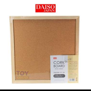 Daiso Cork Board 30X30 Cm/ Pinboard/Soft Board/Papan Tempel Mading Multicolor
