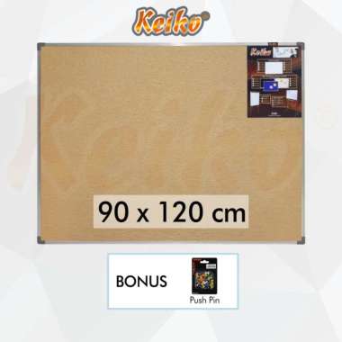Softboard Cork Pin Board / Papan Mading Gantung Keiko 90 X 120 Cm Multicolor