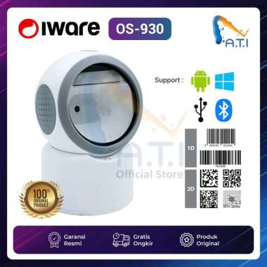 IWARE Barcode Scanner OS 930 OMINI IMAGER OS-930 1D 2D QR OS930 USB HITAM