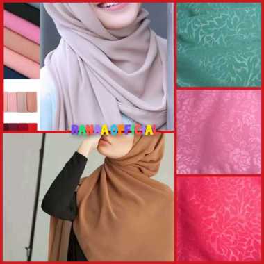 Pashmina kerudung segi 4 shawl kain bubble emboss ambbost crape MAROON
