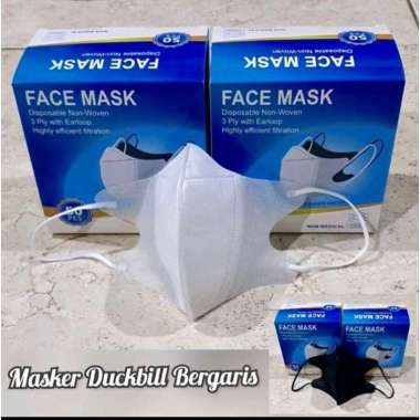 MASKER DUCKBILL MASKER FACE MASK DUCKBILL 1 BOX isi 50 pcs FACE MASK PUTIH