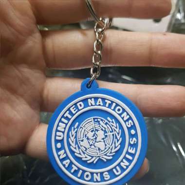 Gantungan Kunci Karet United Nation |Gantungan Kunci Logo |Keychain Army