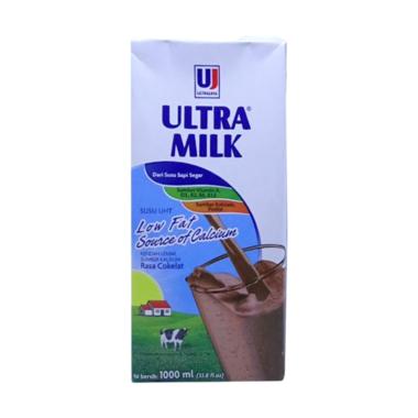 Promo Harga Ultra Milk Susu UHT Low Fat Coklat 1000 ml - Blibli