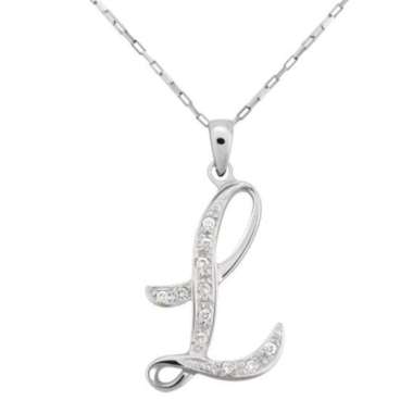 1901 Jewelry Kalung Silver Initial L
