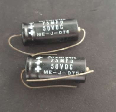 Elco Capacitor 75uf 50V Arcolytic - Vintage Antik