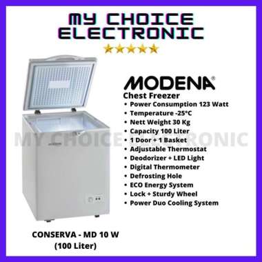 MODENA Chest Freezer Conserva MD-10W (100 Liter)