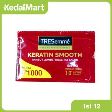 Promo Harga TRESEMME Shampoo Keratin Smooth per 12 sachet 9 ml - Blibli