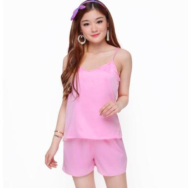 Jfashion Camisoles Setelan Baju Tidur  M-L Pink