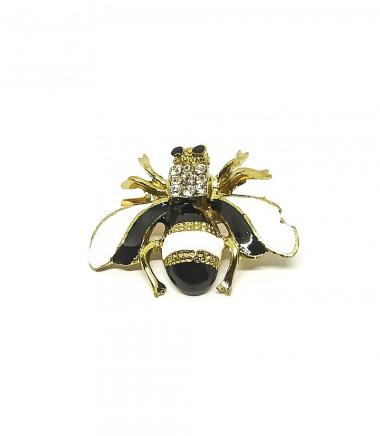 Houseofcuff Lapel Pin Bros Jas White Gold Bee Lapel Pin - Putih Emas Putih Emas