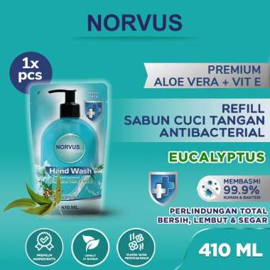 Sabun Cuci Tangan Essential Eucalyptus Refill 410ml - NORVUS