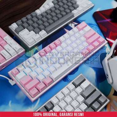 Redragon K617 FIZZ 60% RGB - Mechanical Gaming Keyboard White Pink