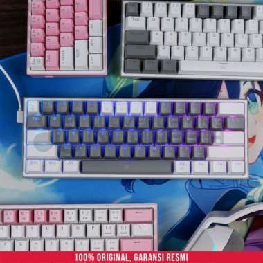 Redragon K617 FIZZ 60% RGB - Mechanical Gaming Keyboard Grey White