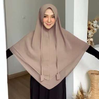 HIJAB KHIMAR SYARI JUMBO BERGO TALI CERUTY BABYDOLL 2 LAYER PREMIUM Army