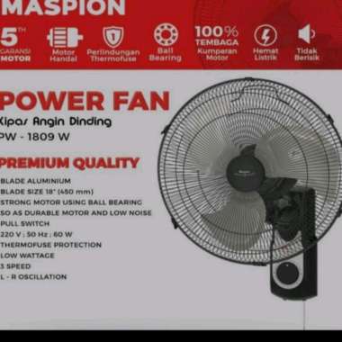 Kipas besi maspion tembok 18 inch/wall fan maspion 18 inch kipas dinding maspion besi 18 inch