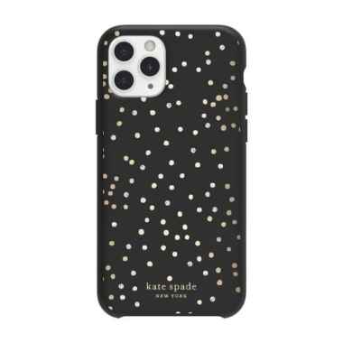 Kate Spade Protective Hardshell iPhone 11 Pro Soft Touch Disco Dots - Apple iPhone 11 Pro Black