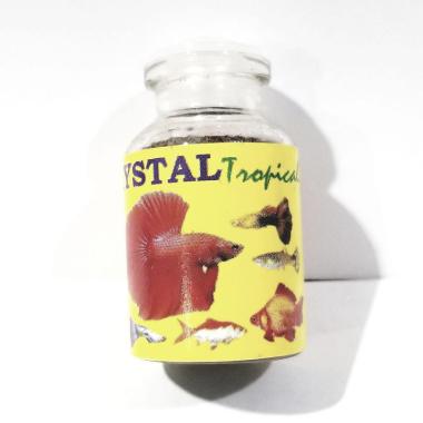 pelet makanan ikan kecil merk crystal utk ikan cupang guppy sumatra neon molly dll