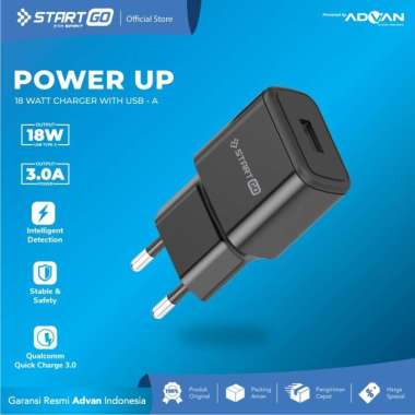 StartGo Power Up Charger Smart 18watt Quick Plug Wall Charger USB Port