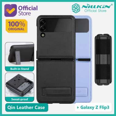 Case Samsung Galaxy Z Flip3 / Z Flip 3 Nillkin Qin Leather Flip Casing Purple