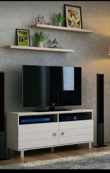 rak tv meja tv putih glossy nexa tv by acriv