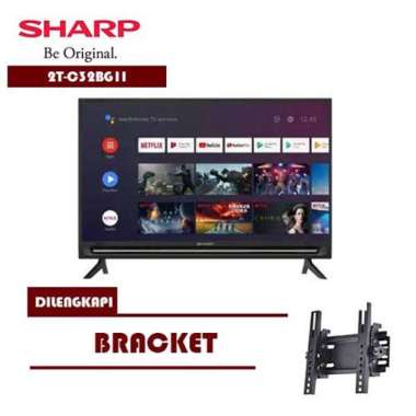SHARP 2T-C32BG1I LED TV 32 Inch Android Dilengkapi Bracket - JABODETABEK