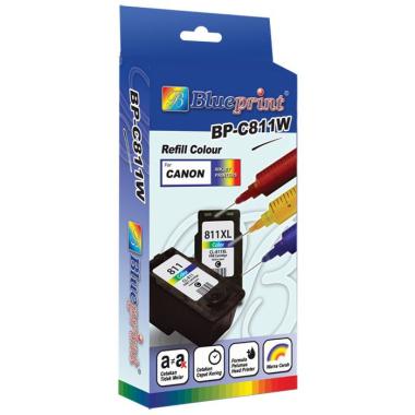 Blueprint Refill BP-C811W Canon Colour Pigment Ink multicolor