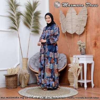 Maxmara Lux Ethnic  - Gamis Terbaru Maxmara Lux  Premium Dress Wanita Lengan Panjang Maxi Dress Keki