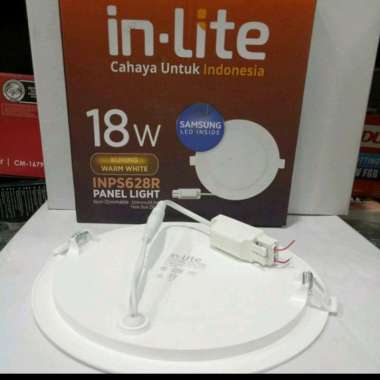 in lite lampu led panel 18 watt IB (tanam) cahaya kuning tersedia cahaya putih